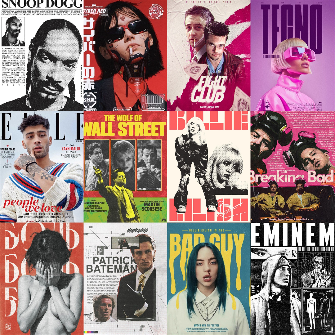 Poster Wall Sticker Digital Collection – Includes 132 High-Quality Files