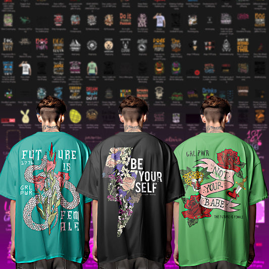10,000+ Premium T-Shirt Print Collection – Men, Women, Kids & Retro Themes
