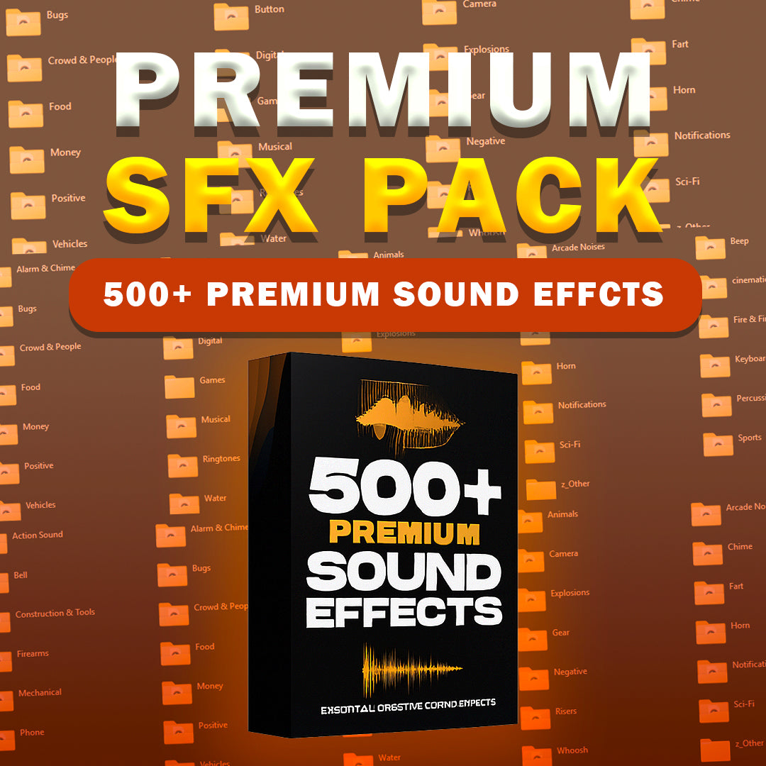 500+ Premium SFX Pack – Whooshes, Risers, Hits, Transitions, Ambience & More