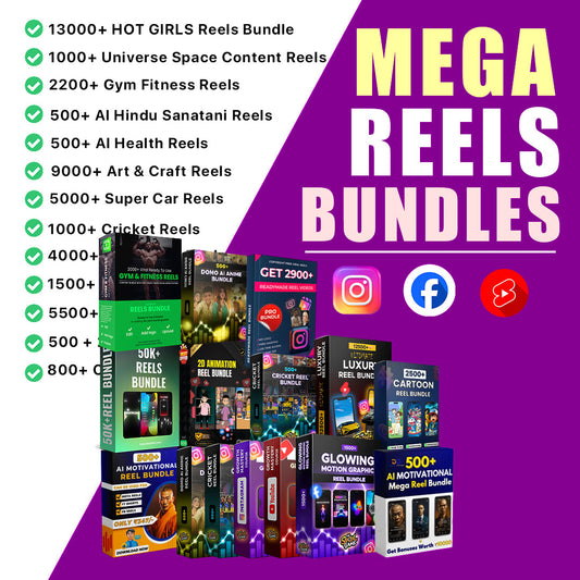 Mega Reel Content Pack – 50,000+ Ready-to-Use Digital Reels for Creators (Instant Delivery)